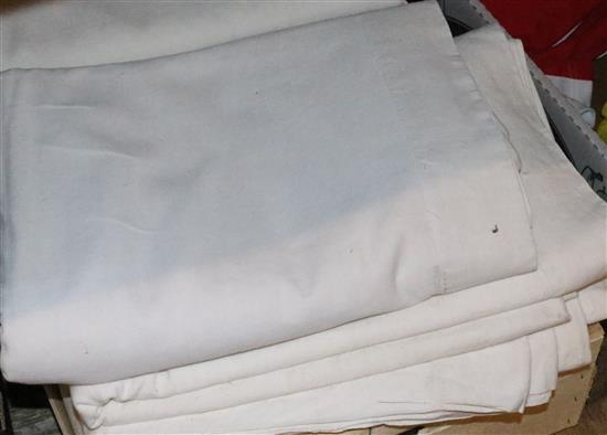 10 plain coarse French Provincial sheets